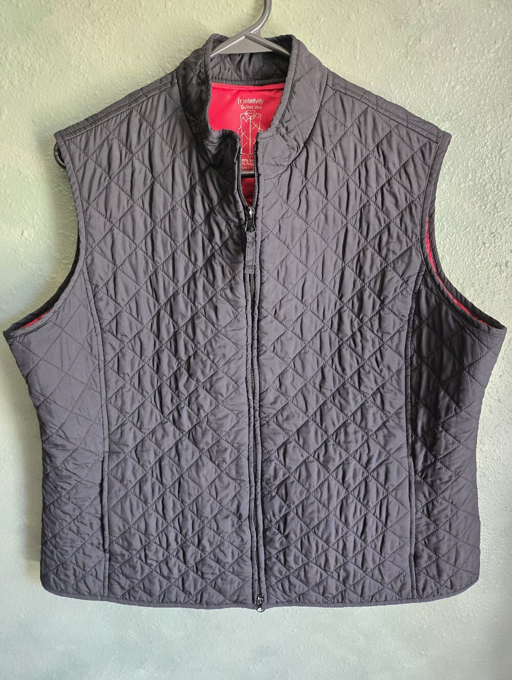 Relativity -  Quilted Vest Full Zip - Light Weight - Womes Size 1X
